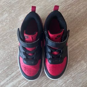 Nike Toddler, Court Borough  Size 10c, University Red, Black and White